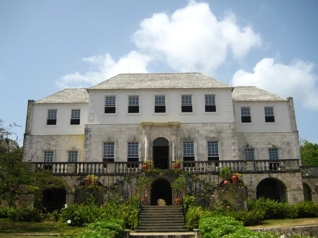 Fachada da Rose Hall Great House, casa-grande georgiana em Montego Bay
