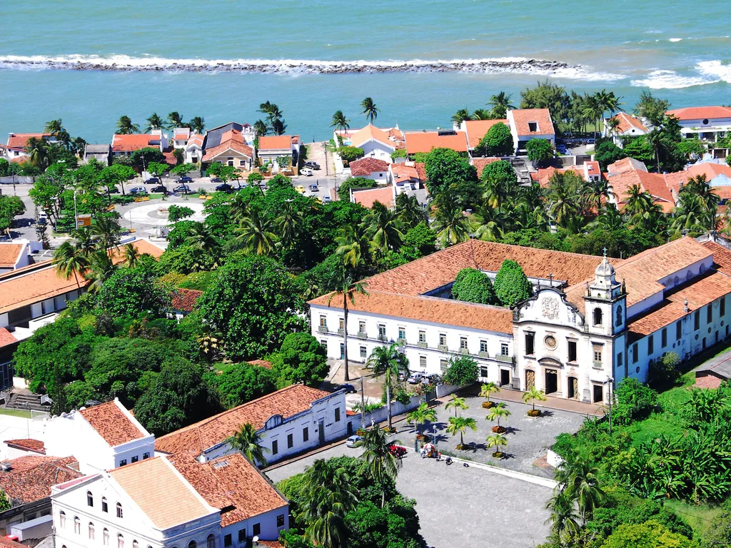 Mosteiro de São Bento e casario de Olinda vistos do alto