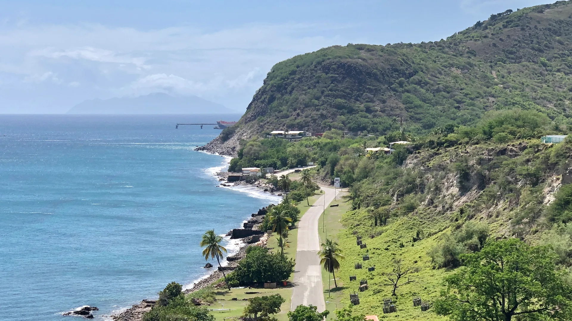 Lower Town e a baía de Oranje, em Oranjestad, St. Eustatius
